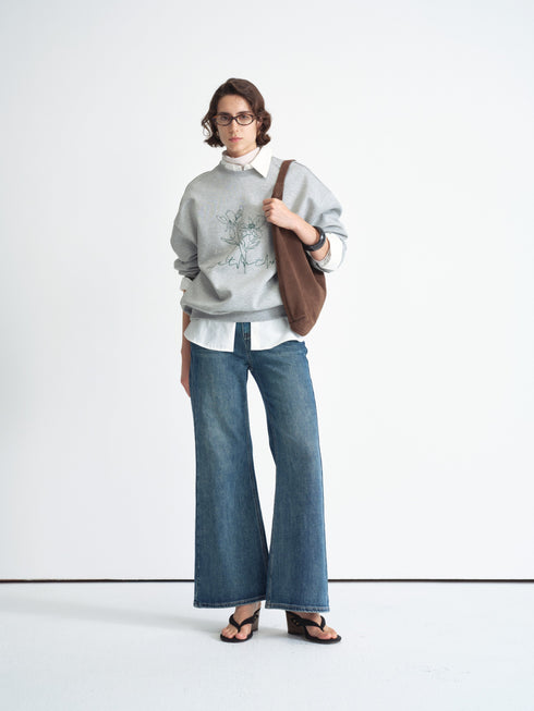 Wide-Leg Denim Jeans